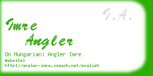 imre angler business card